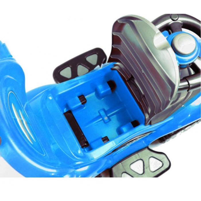 Mașinuță Ecotoys Mini Cooper Albastru cu Mâner - imagine 3