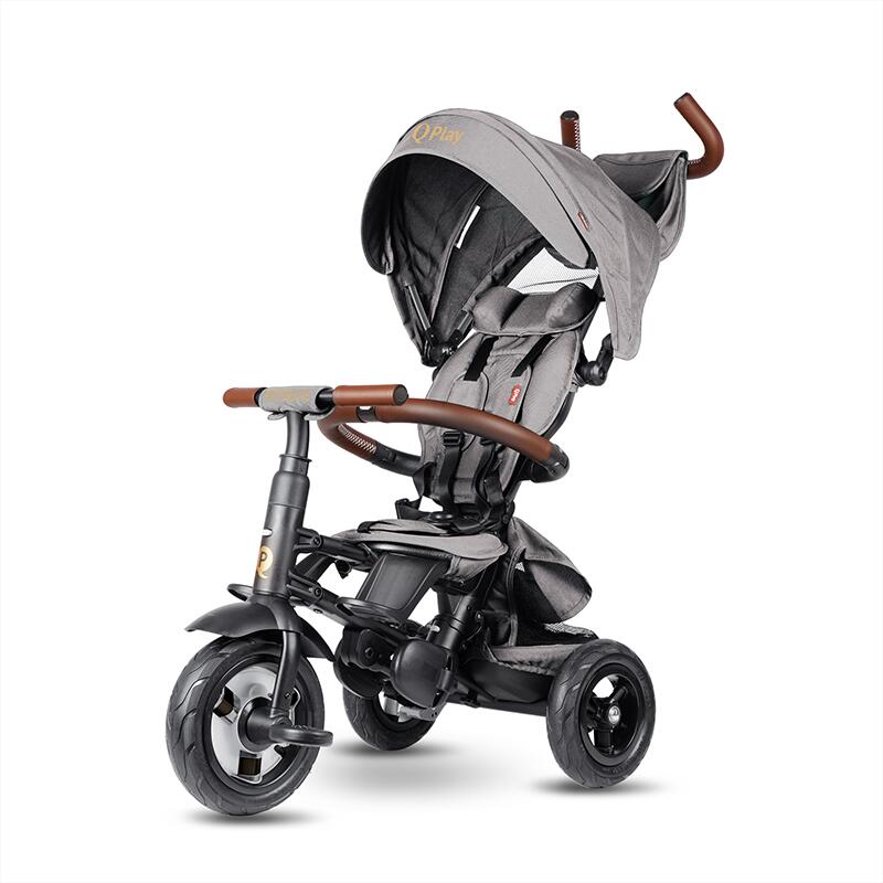 Tricicleta Qplay Rito Deluxe Gri Pliabilă - imagine 6