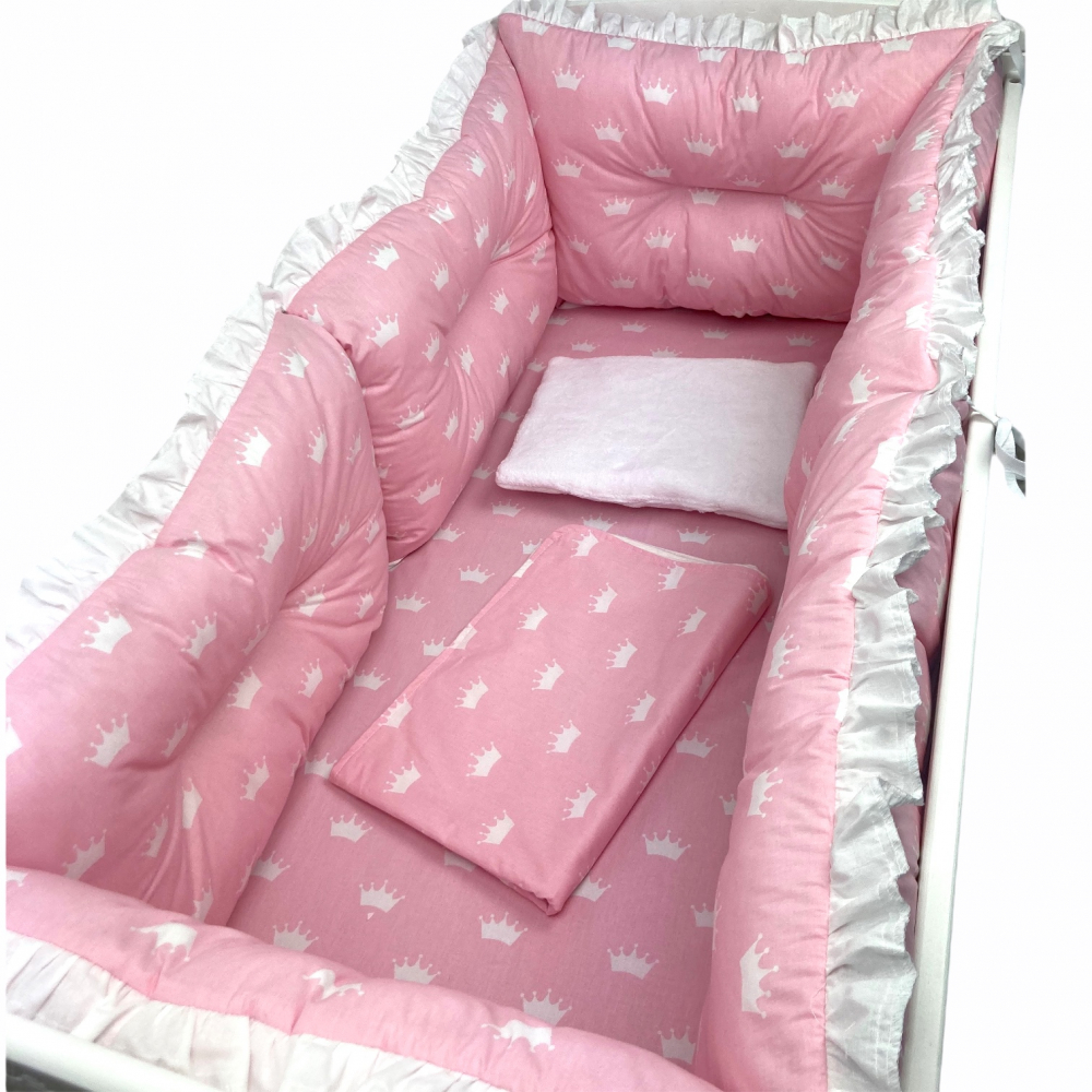 Set Lenjerie Patut Deseda 140x70, 6 Aparatori si Paturica
