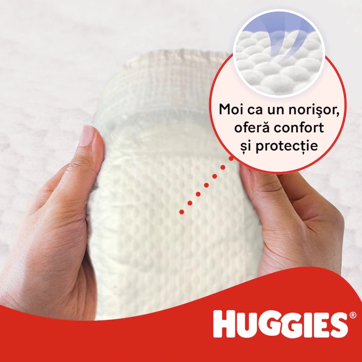 Scutece Huggies Little Movers Fete 9-14kg 104buc - imagine 5