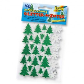 Figurine Neopren Iarna Folia Paper | Set 40 Buc