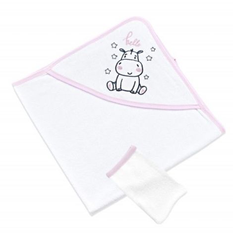 Set Baie Bebe BabyJem Gri | Prosop+Manușă - imagine 3