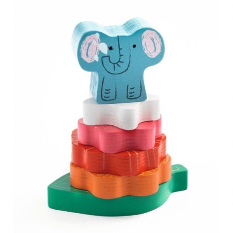 Puzzle stivuire Djeco lemn 18m+ - imagine 4