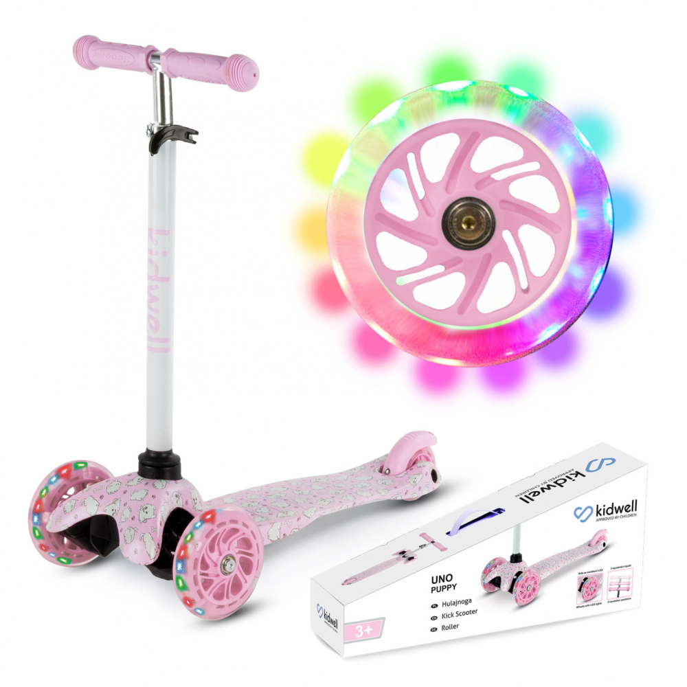 Kidwell Uno Puppy - Trotinetă reglabilă cu roti luminoase