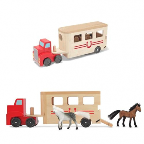 Camion Transportor Cai Lemn Melissa & Doug - imagine 3
