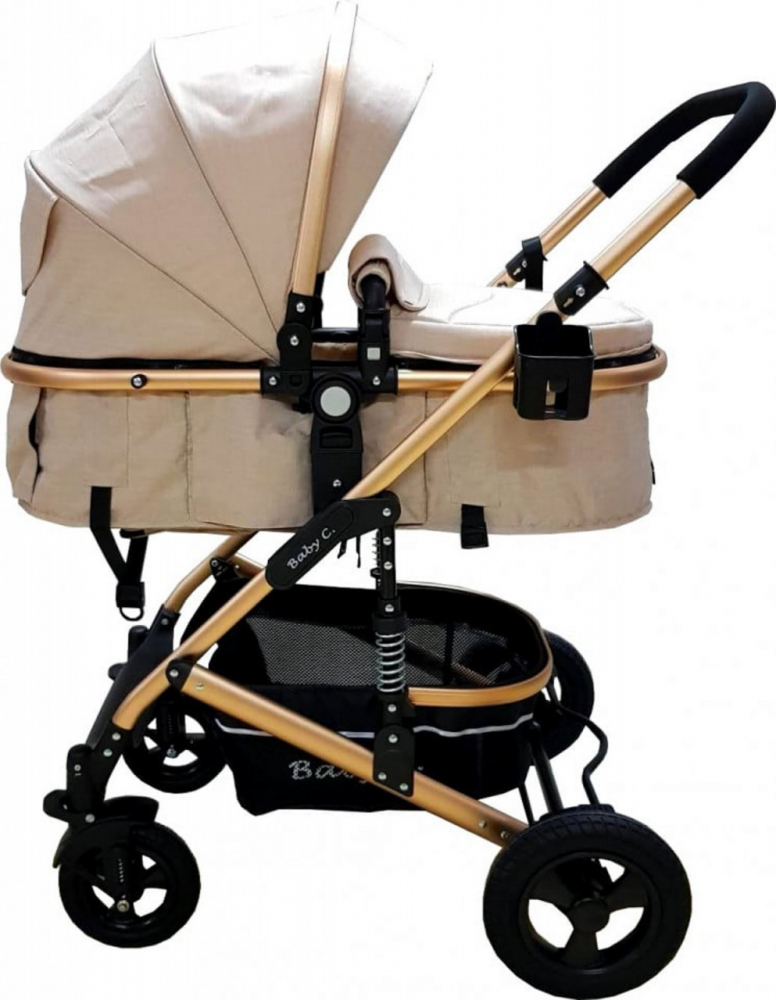 Baby Care PRO 531 Carucior 3in1 Aluminiu Crem - imagine 2