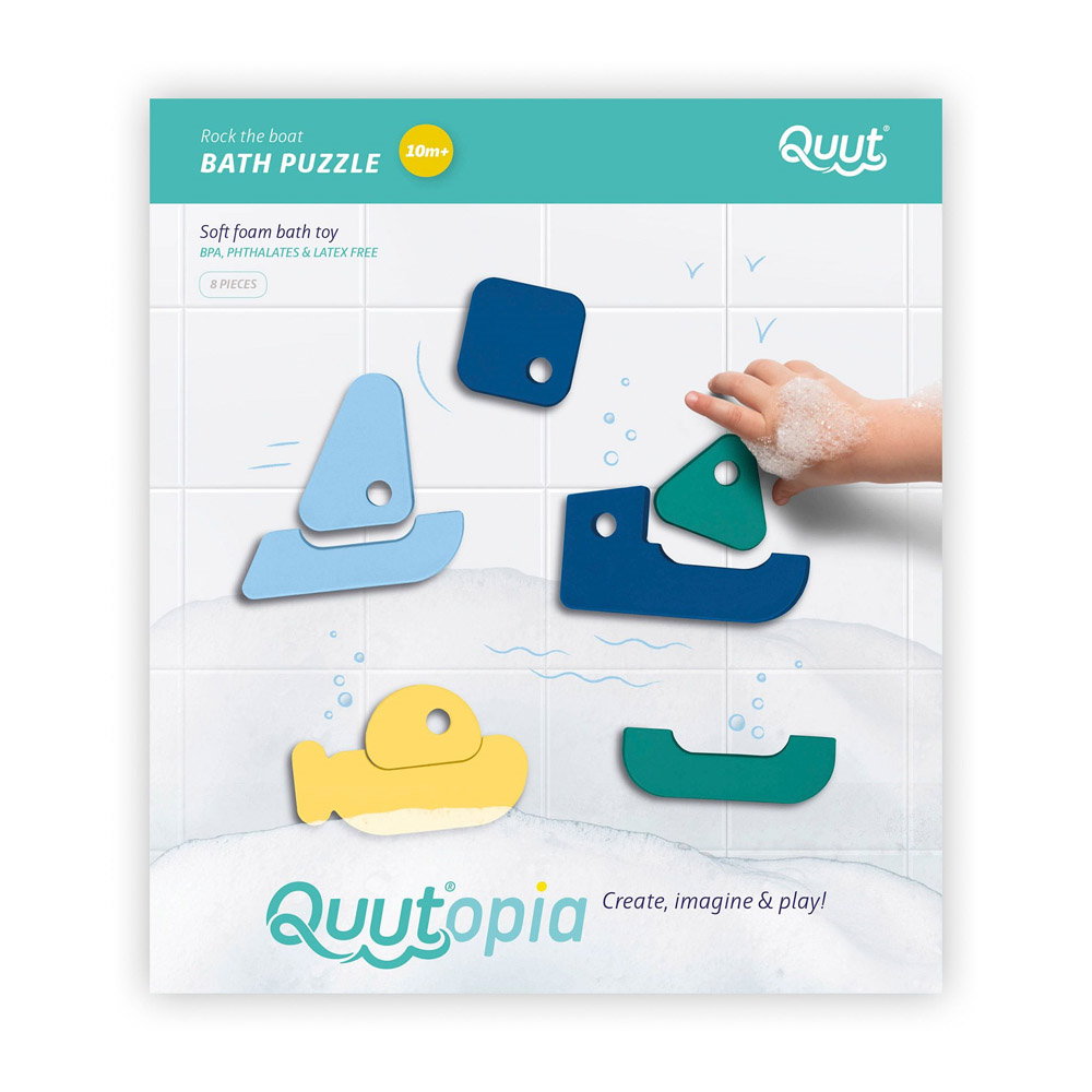 Puzzle Baie 8 Piese Quut - Barcute Colorate