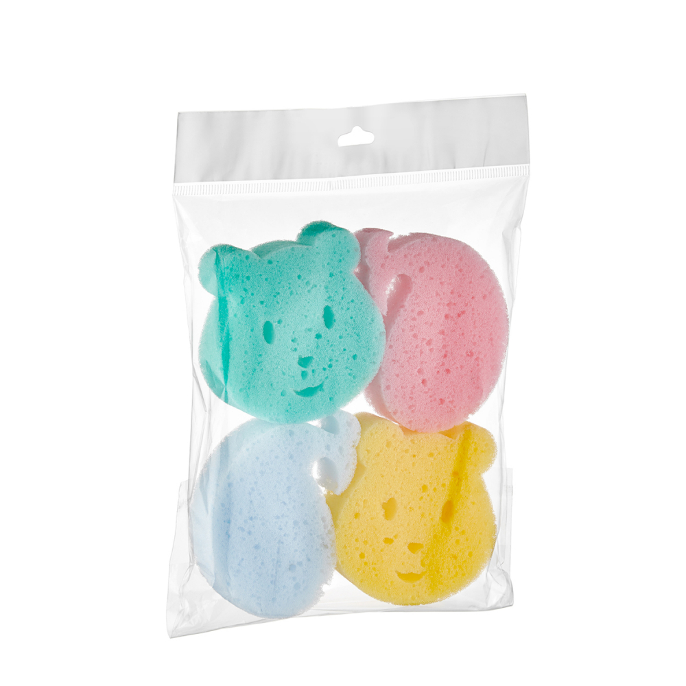 Set 4 bureți baie Babyjem, moi pentru bebeluși