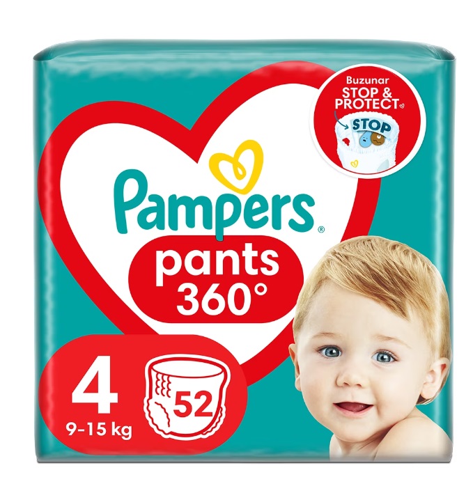 Scutece Pampers Pants 4 - Protecție totală 52buc - imagine 6
