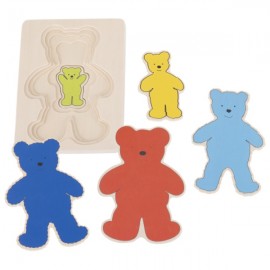 Puzzle Stratificat Ursuleți Goki - Din Lemn - imagine 2