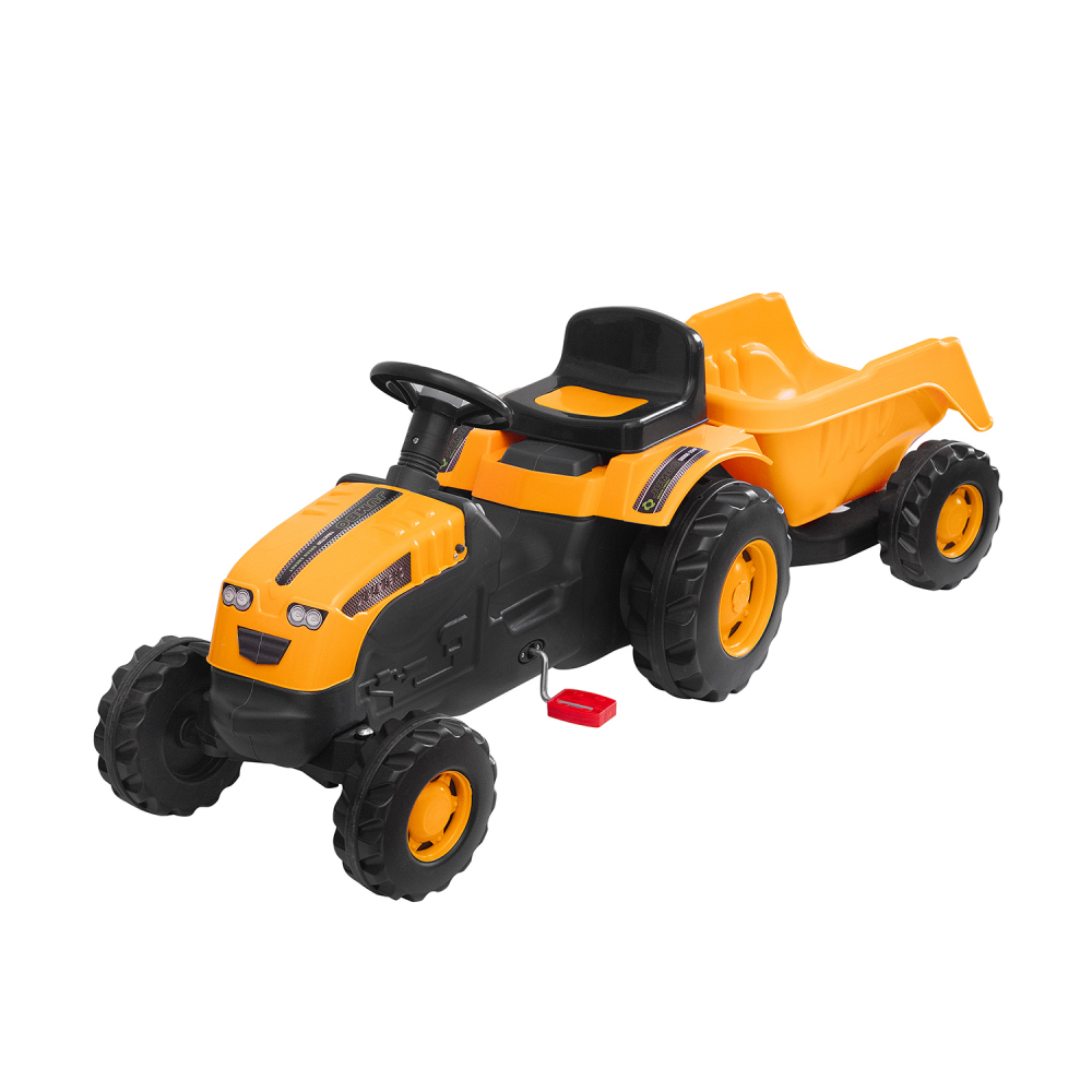 Tractor Jumbo Yellow Guclu Toys | Cu Remorcă - imagine 2