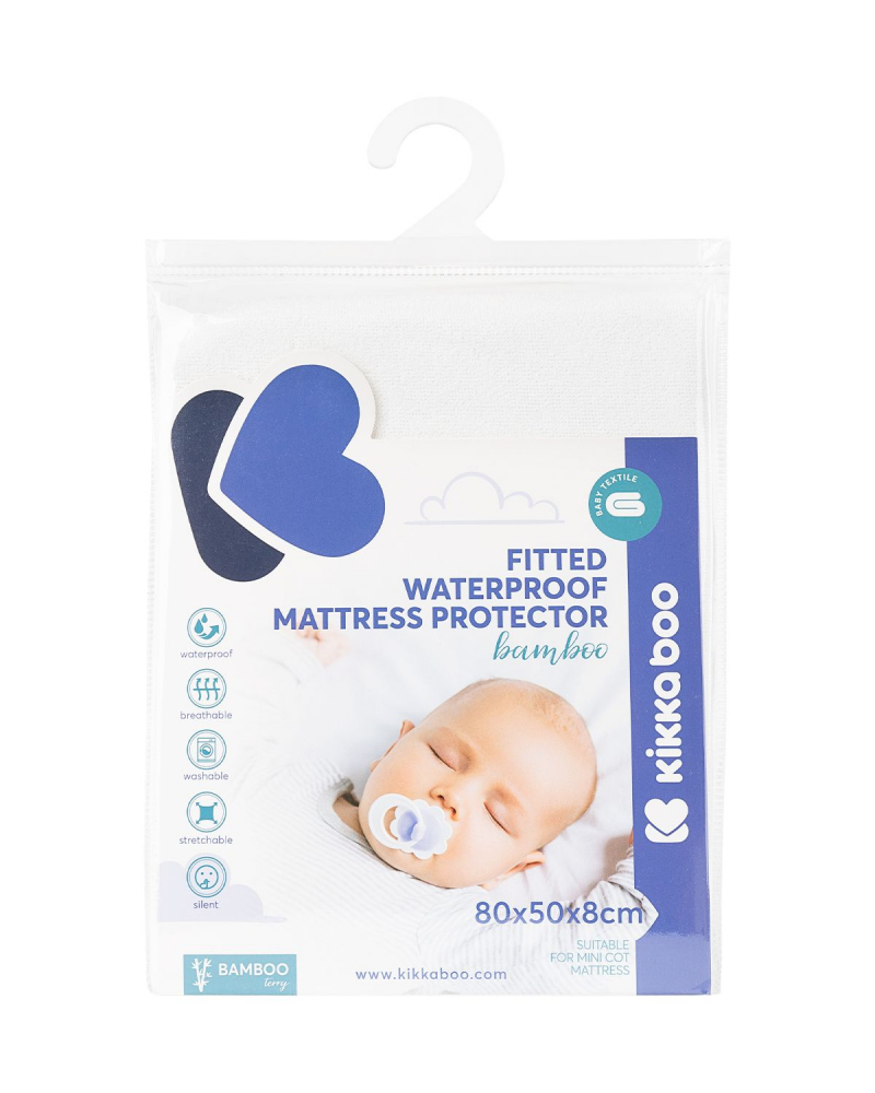 Protectie Saltea Bambus KikkaBoo 80x50 cm - imagine 2