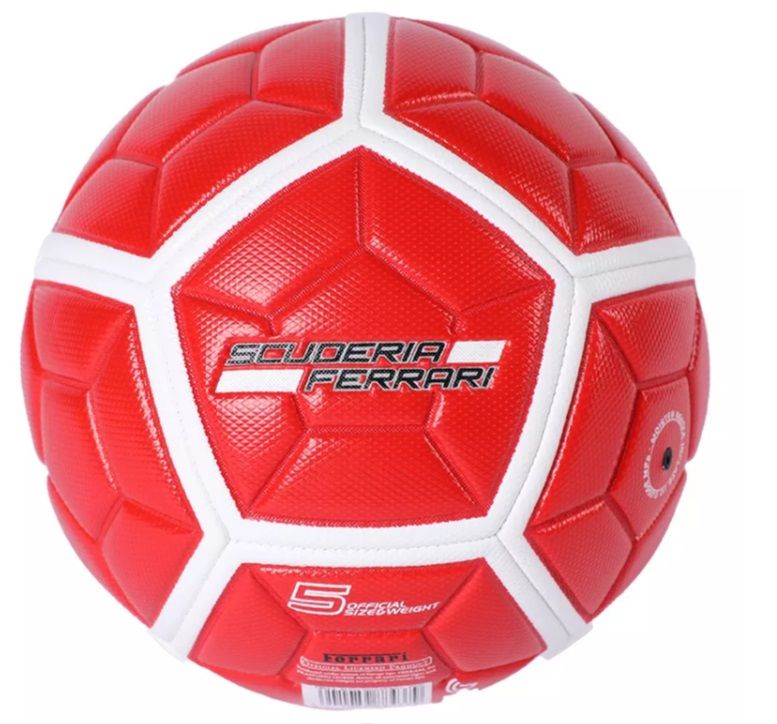 Mingie Fotbal Ferrari Size 5, Rosu-Alb, Mesuca - imagine 2