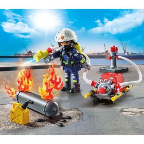 Playmobil Pompier cu Pompa de Apă pentru Eroi - imagine 4