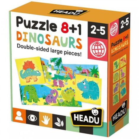 Headu 8 în 1 Puzzle Dinozauri Educativ - imagine 2