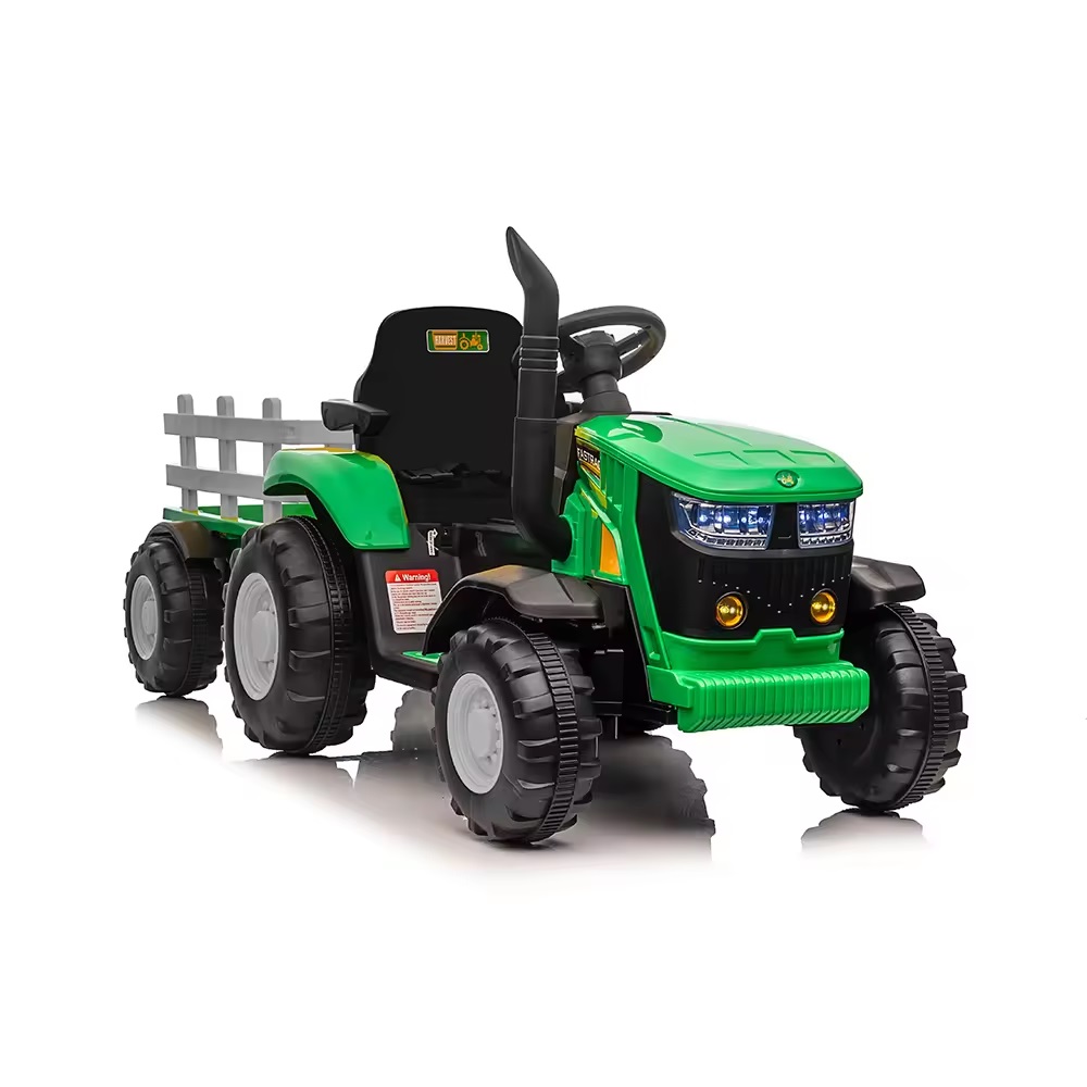 Tractor Electric Nichiduta Track Green cu Remorca 12V - imagine 4