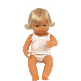 Papusa Miniland Baby Fata, 38 cm, Articulata