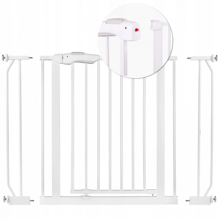 Poarta Siguranta Nukido Alb, Extensibila 75-105 cm - imagine 2