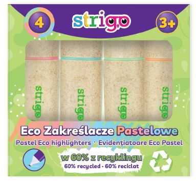 Set 4 Evidentiatoare Strigo Pastel Eco-Friendly