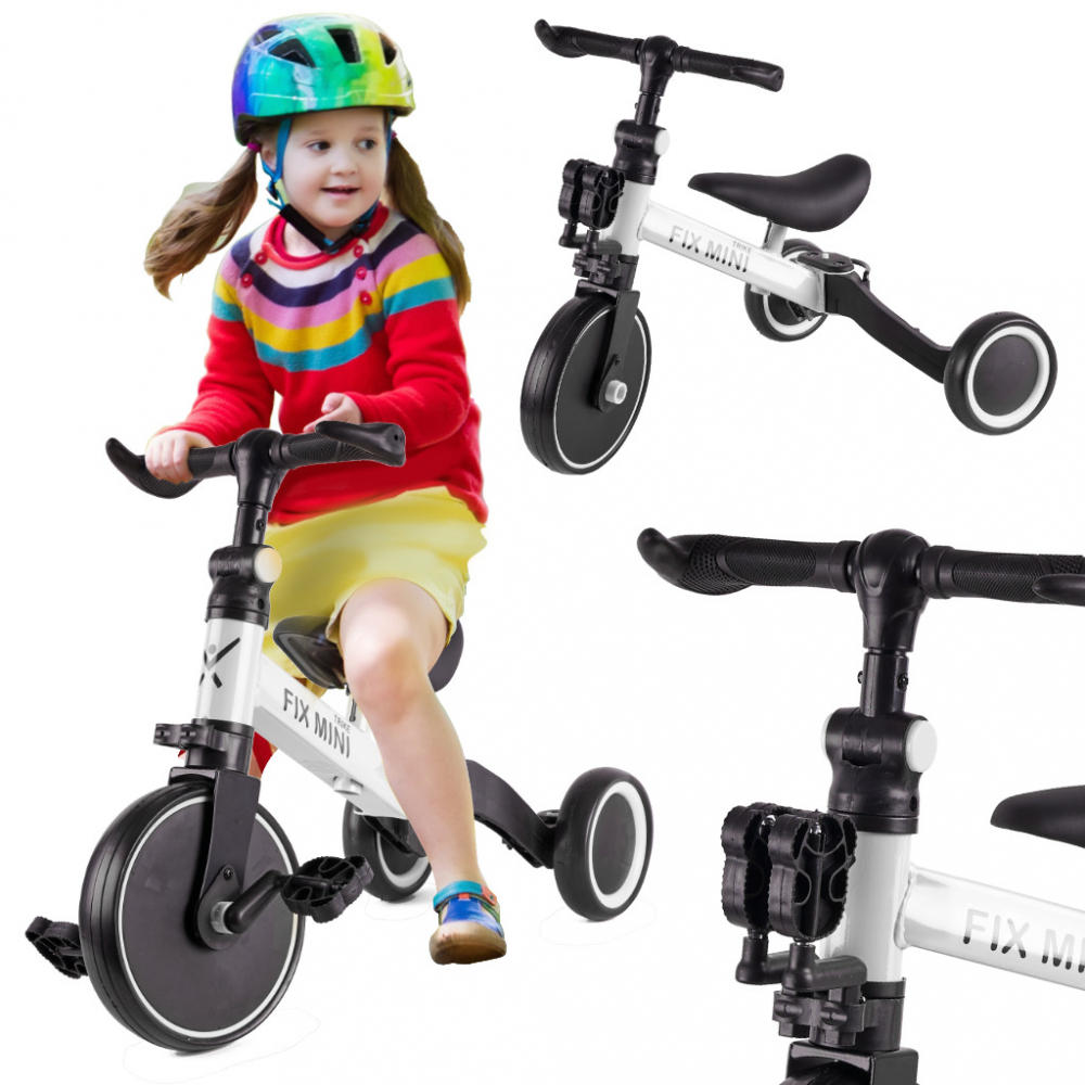 Tricicleta Ikonka 3in1 Trike Fix White, Alba
