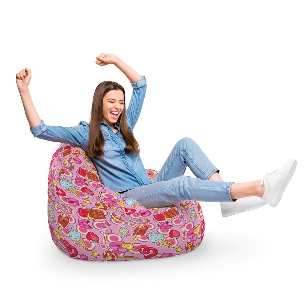 Fotoliu Puf XL Updeco Candies Roz
