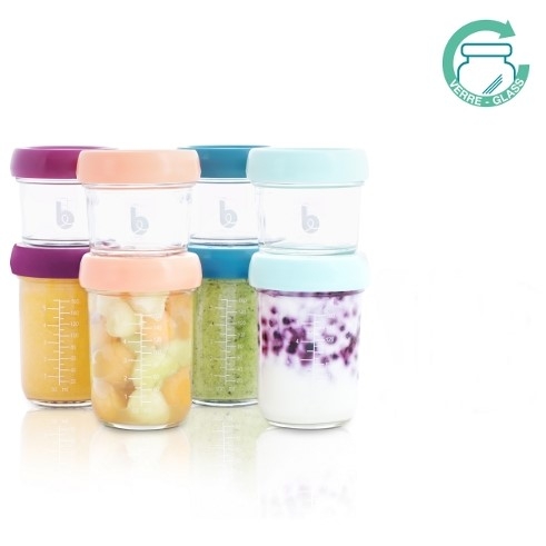 Set 8 boluri Babymoov sticlă, depozitare alimente bebeluși - imagine 4