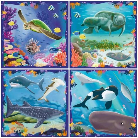 Puzzle Up Animale Marine 4in1 Ravensburger - imagine 3