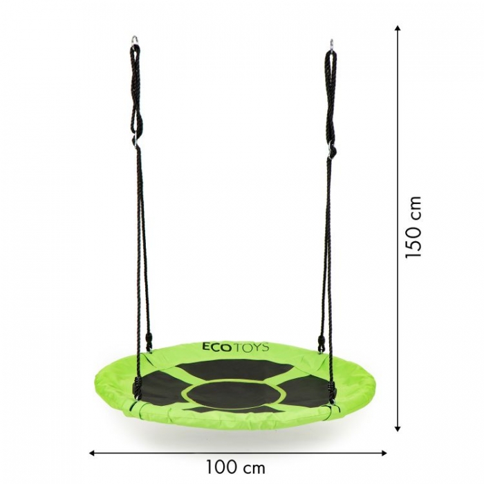 Leagan Cuib Ecotoys 100cm Verde - Siguranta Maxima - imagine 4