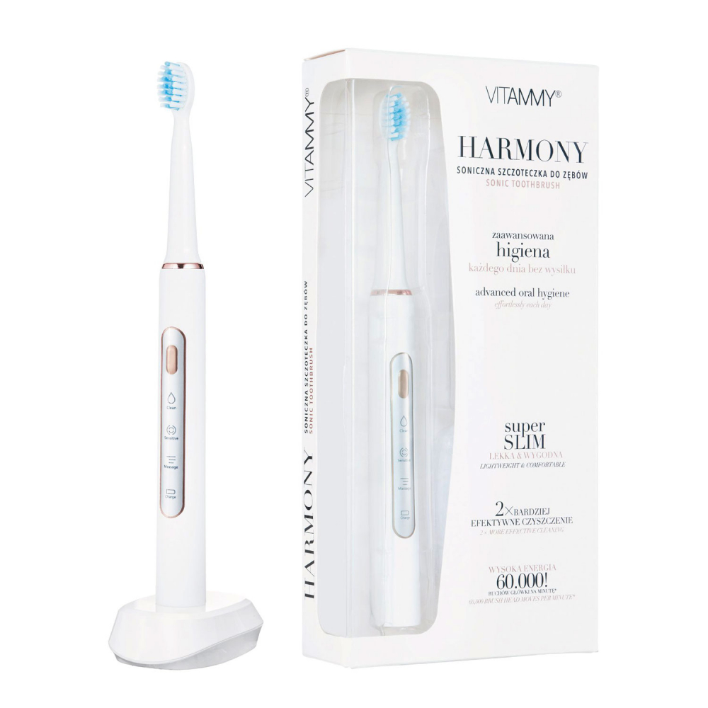 Periuță Electrică Vitammy Harmony, 60000 vibrații, Alb - imagine 5