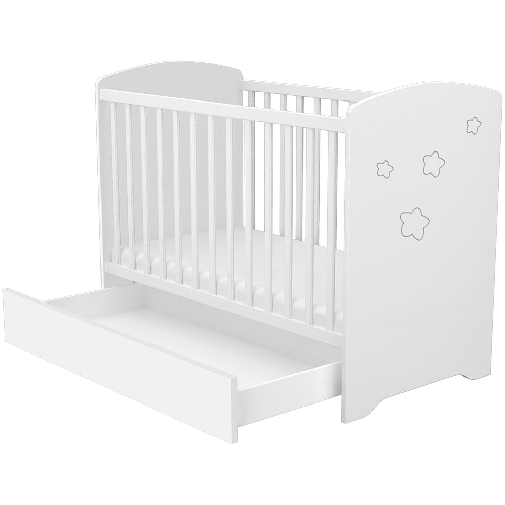Patut Hubners Matei 120x60 Alb cu Sertar - imagine 2