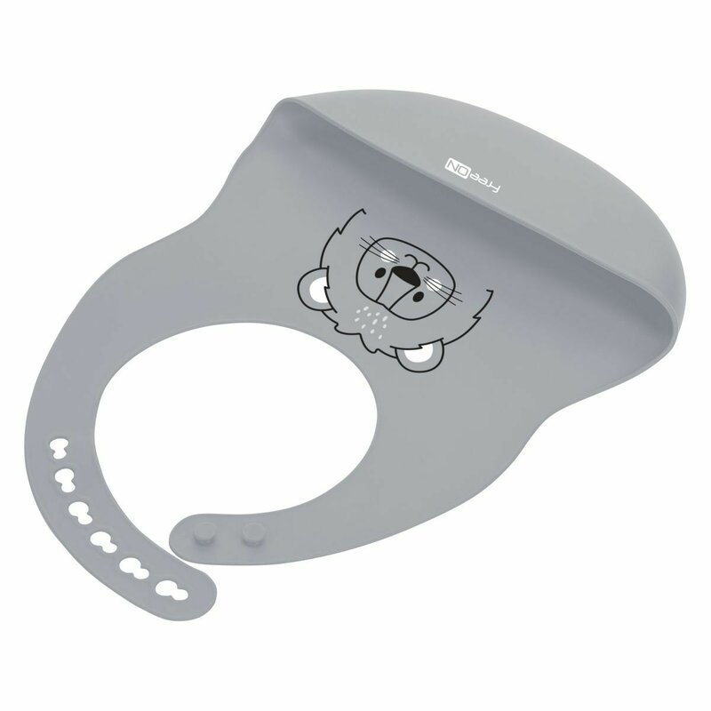Baveta Silicon FreeON Lion Grey cu Buzunar