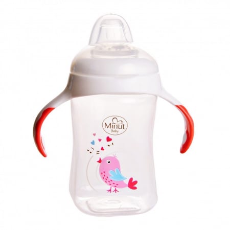 Cana Minut Baby 300ml Roz cu Manere - imagine 2