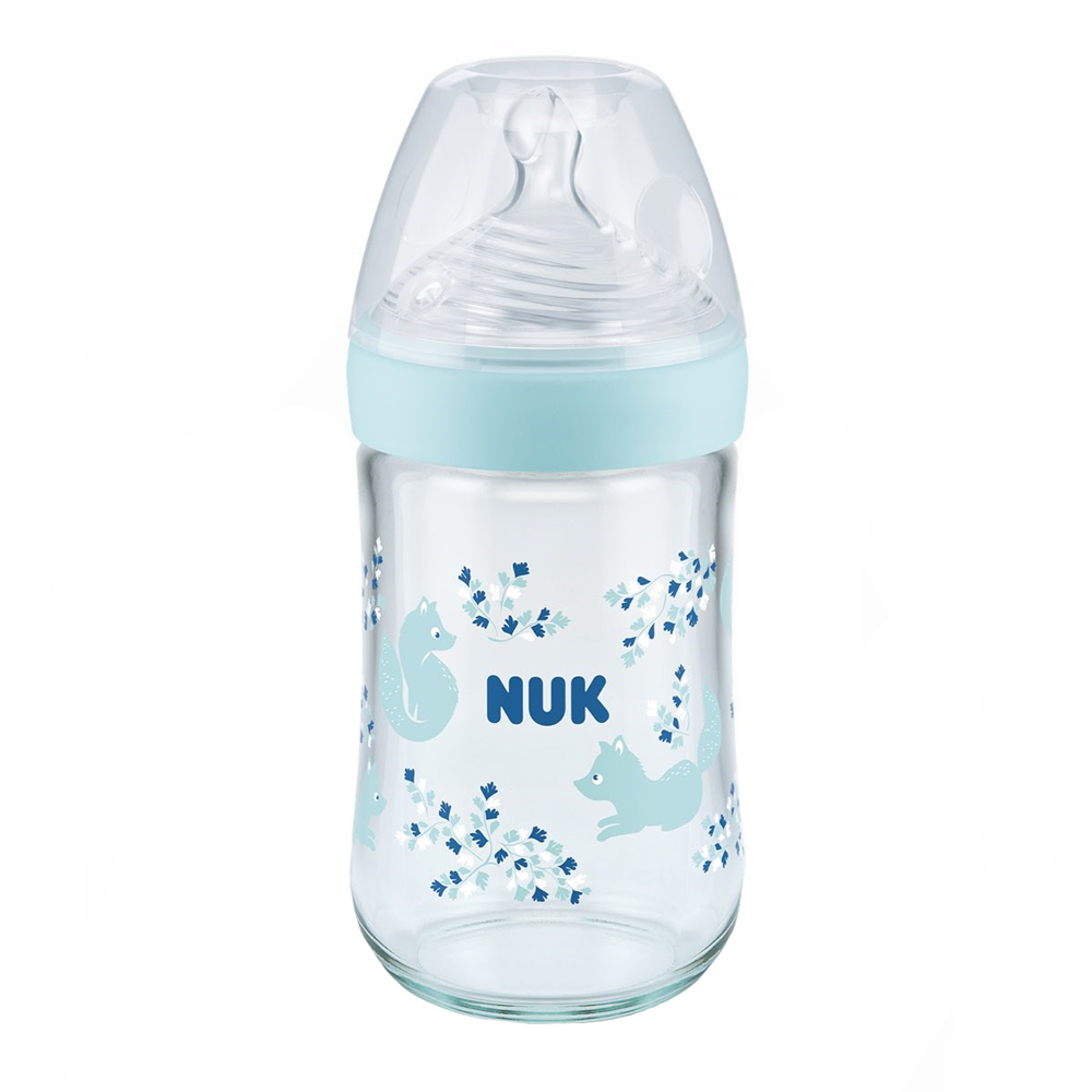 Biberon Nuk Nature Sense 240 ml, 6-18 luni, Turcoaz - imagine 2