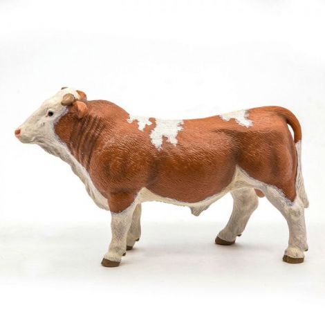 Papo Taur Simmental | Figurină Realistă Fermă - imagine 4