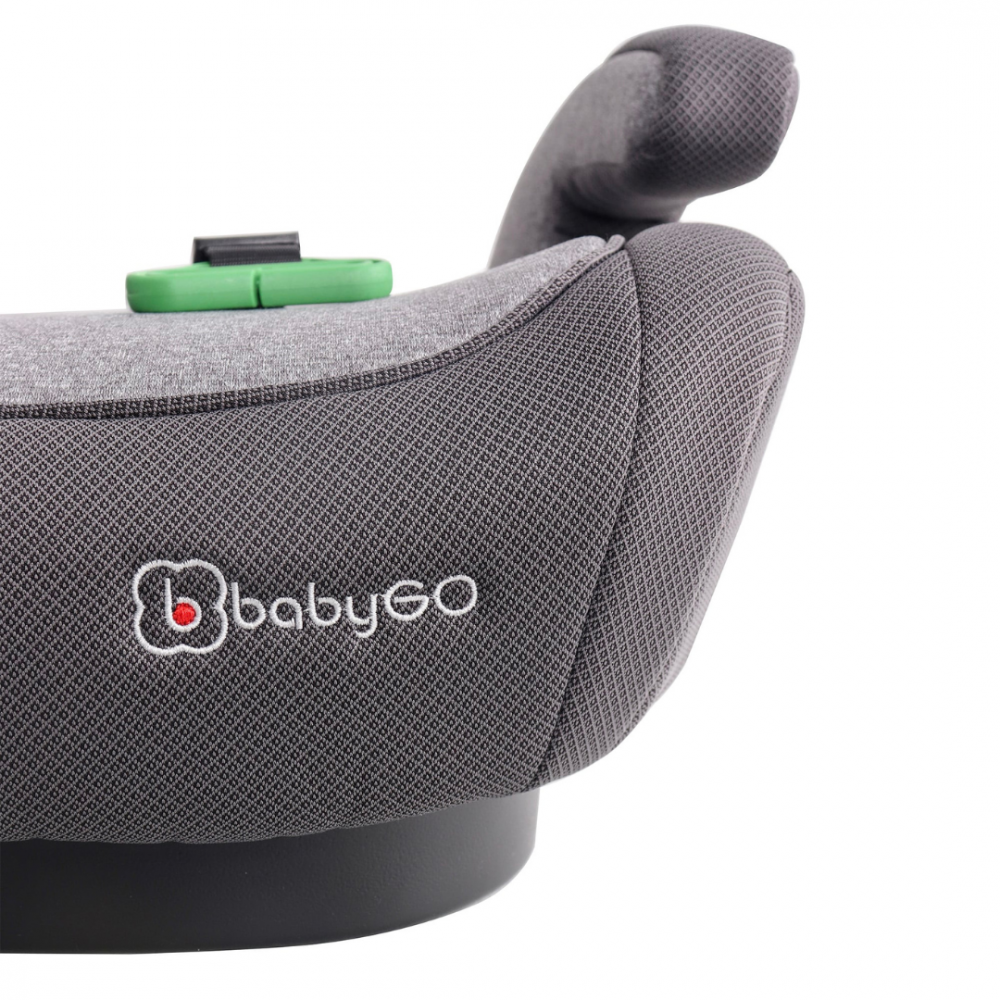 Înăltator Auto BabyGo Bursa IV, ISOFIX, Gri - imagine 5