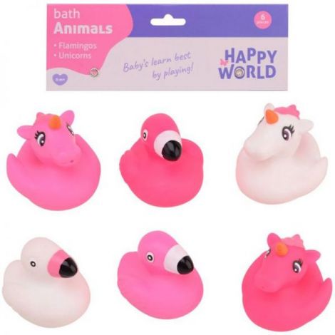Jucarii Baie Flamingo & Unicorn | Set 6 Up intl