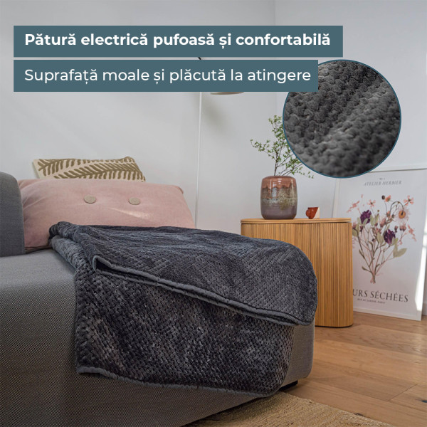 Pătură Electrică Beurer Gri - Confort și Siguranță - imagine 6