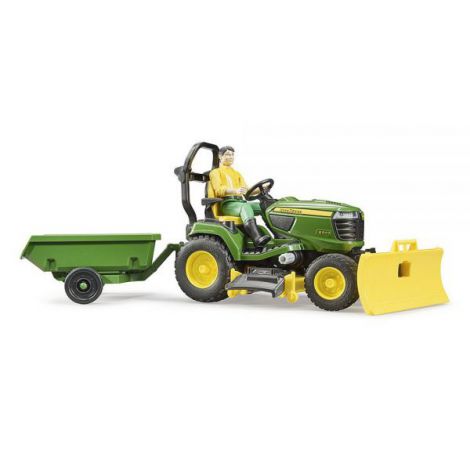 Tractor John Deere cu Remorcă și Grădinar Bruder - imagine 2