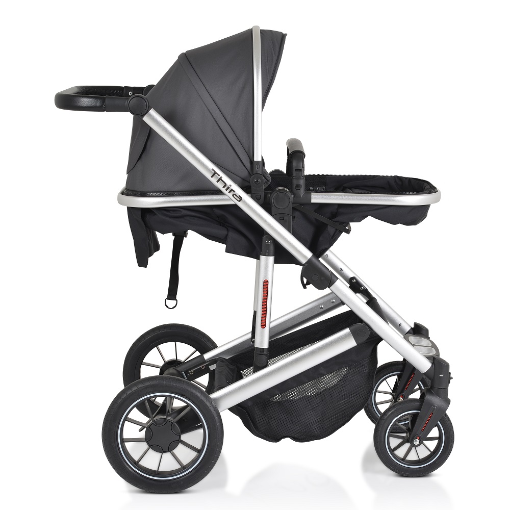 Carucior Transformabil 2in1 Moni Thira Grey Aluminiu - imagine 9