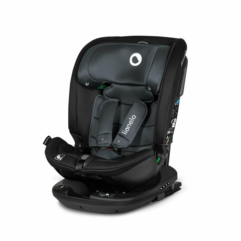 Scaun Auto Lionelo Bastiaan RWF i-Size, Rotire 360°, Gri - imagine 2