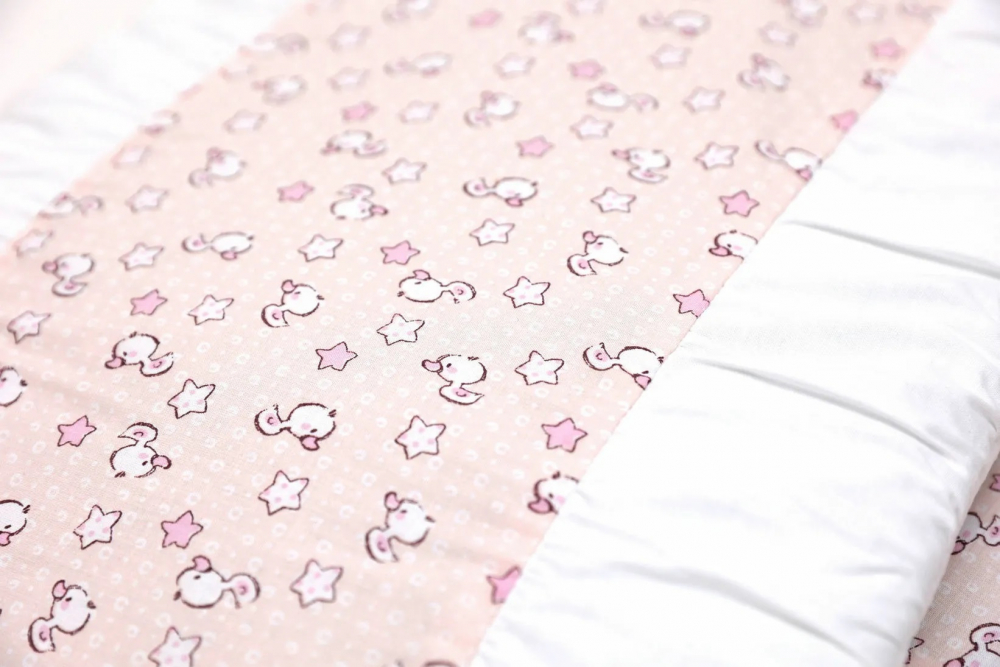 Set protecții KidsDecor Pink Ducks 60x120 cm - imagine 3