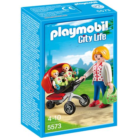 Carucior cu gemeni Playmobil City Life