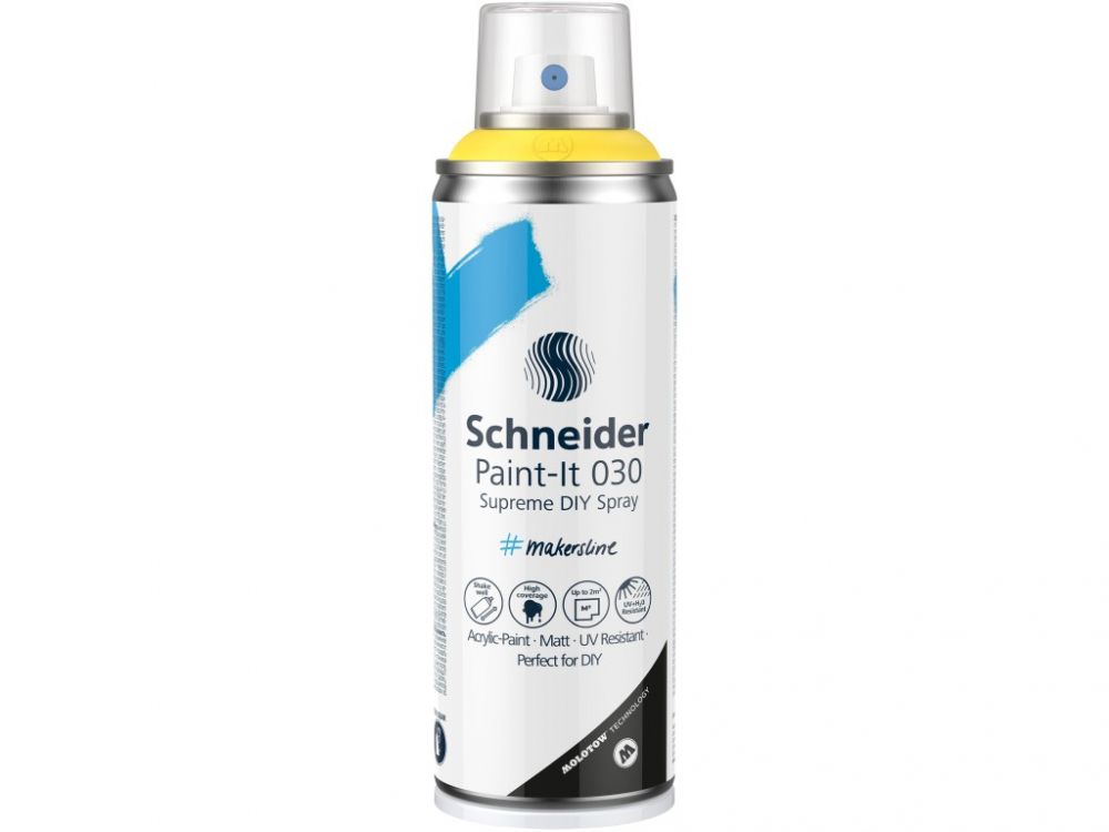 Spray Vopsea Acrilic DIY Schneider, Galben, 200 ml