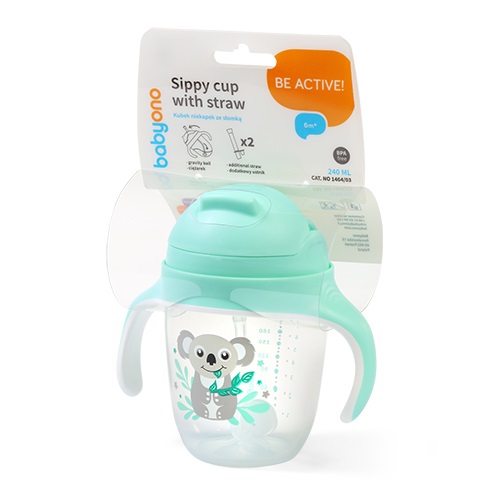 Cana cu pai Babyono 240 ml Verde