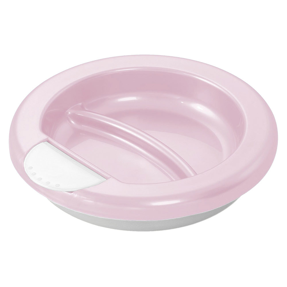 Farfurie termică Rotho, 6 luni+, Rose Pearl White - imagine 2