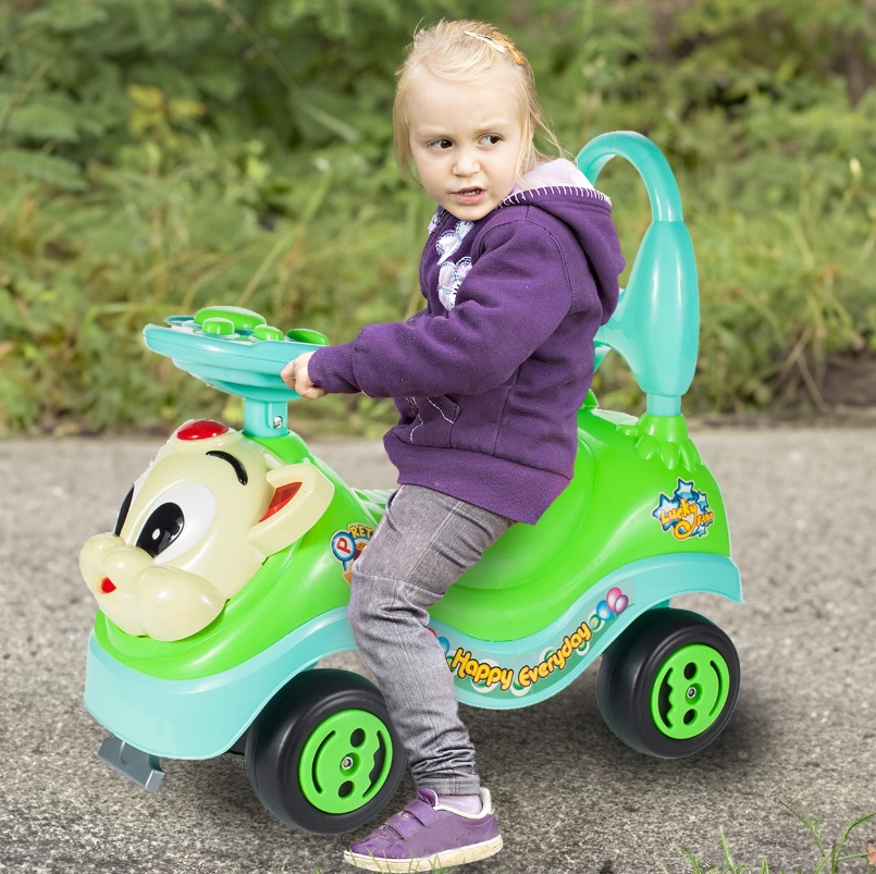Mașinuță Malplay Kitty Green, fără pedale, cu spătar - imagine 12