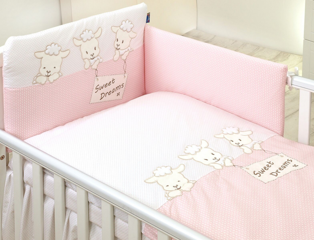 Set lenjerie Amy Sweet Dreams Pink cu protecție
