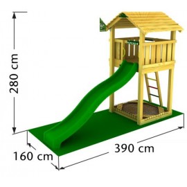 Spațiu de joacă Cottage JungleGym cu Tobogan - imagine 3