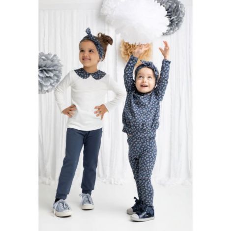 Pantaloni copii Nicol bumbac cu model floral 68 - imagine 2