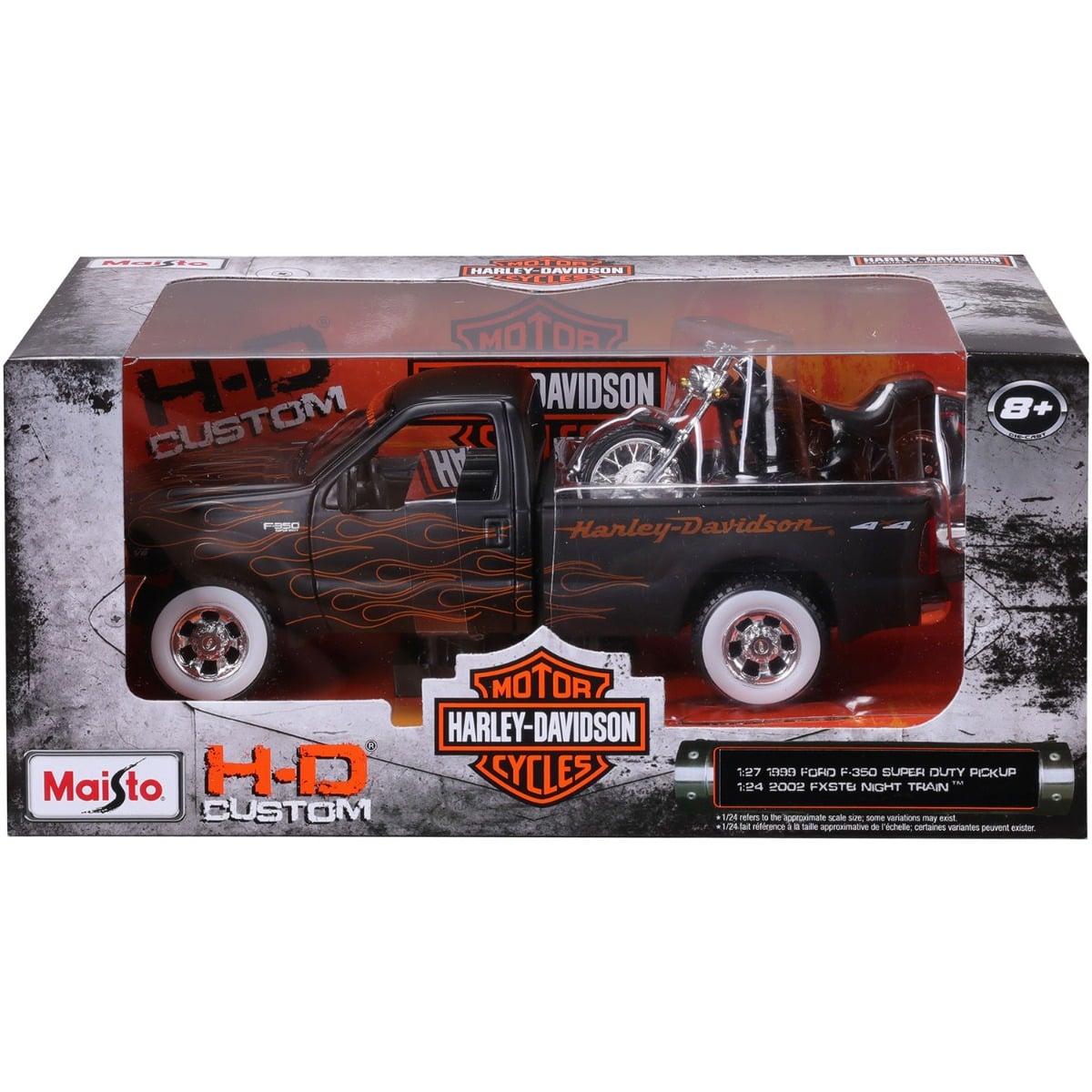 Set Maisto H-D Custom: Ford F350 & Motocicleta HD